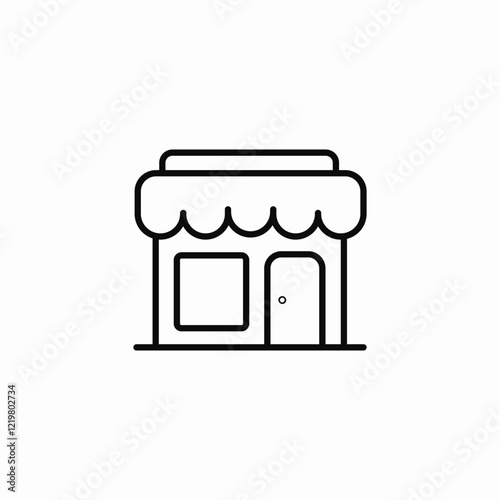 local store icon sign vector