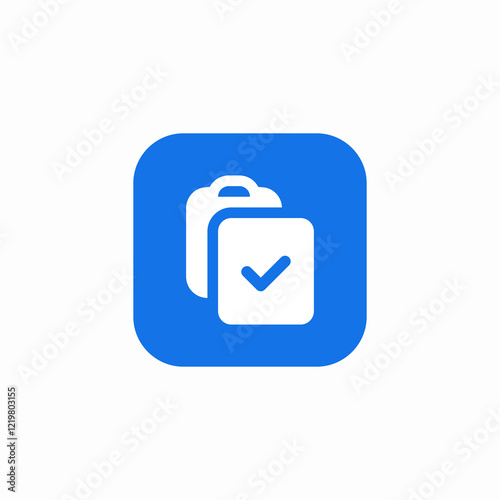 paperwork filled icon sign vector