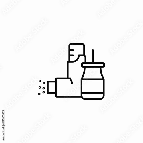 respiratory condition icon sign vector