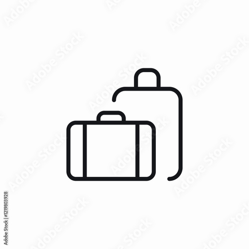 trip luggages icon sign vector