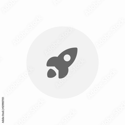 flying rocket icon sign vector