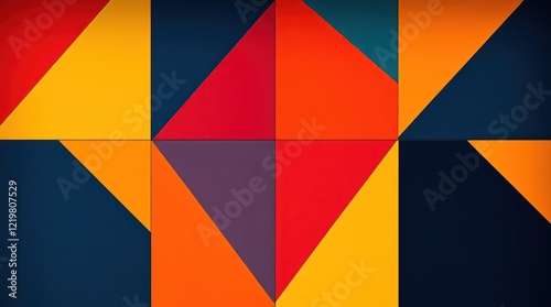 Free Download Abstract Geometric Design in Bold Colors