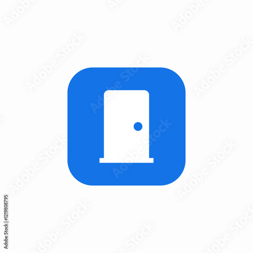 square door icon sign vector