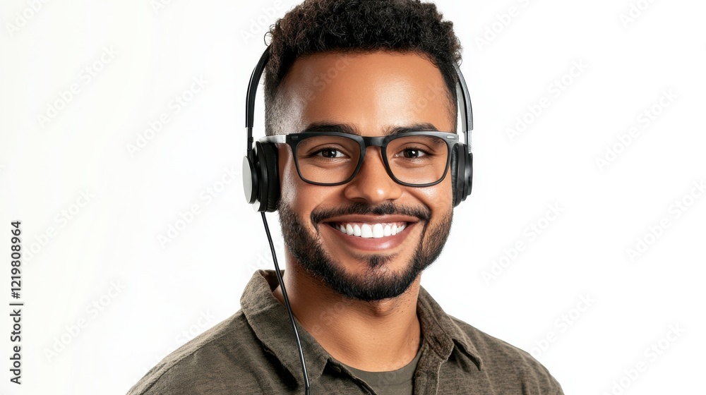 Friendly Customer Service Representative in Headset