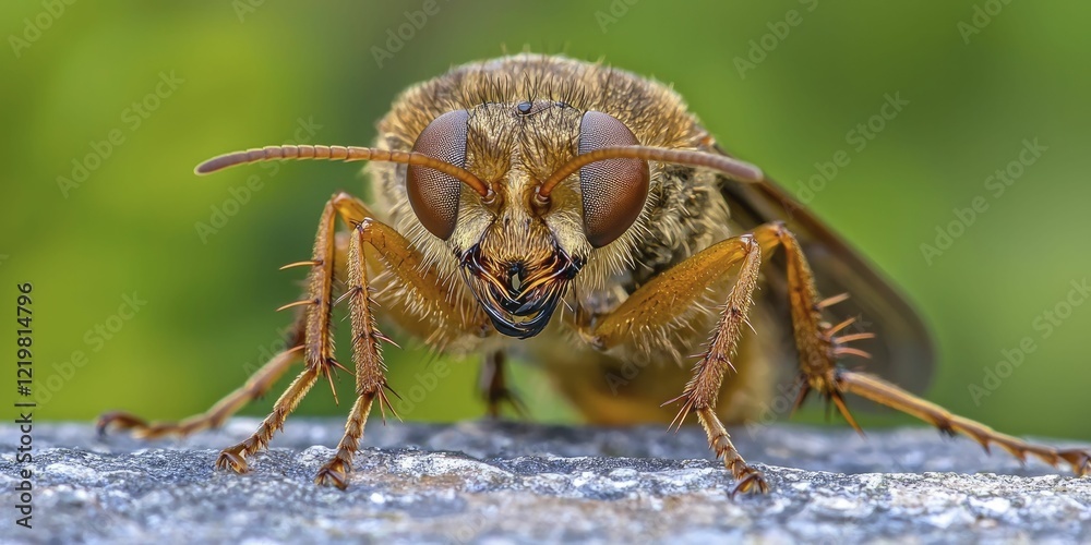 Fototapeta premium Wildlife photography workshop focusing on macro shots of insects revealing intricate details and textures in their natural habitats.