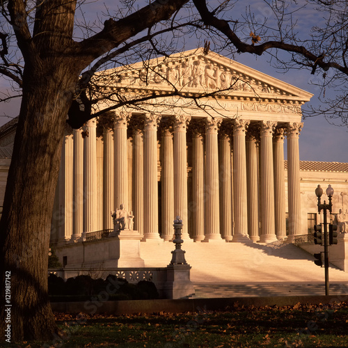 U S Supreme Court at sunset, Washington DC