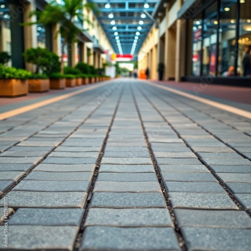 Paved sidewalk.