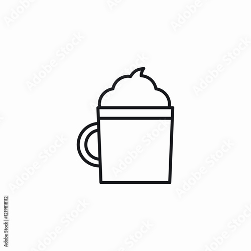 foam beverage icon sign vector