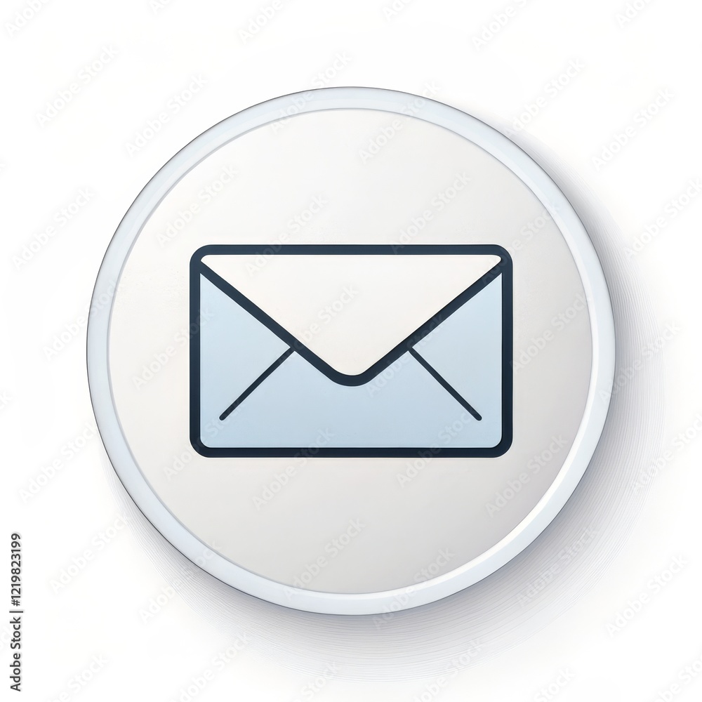 Circular Email Icon Minimalist Design, Light Grey and White Palette, Digital Communication Concept, Email Symbol, Message Icon Email, Communication Circular Email Icon Minimalist Design, Light Grey and White Palette, Digital Communication Concept, Email Symbol, Message Icon Email, Communication