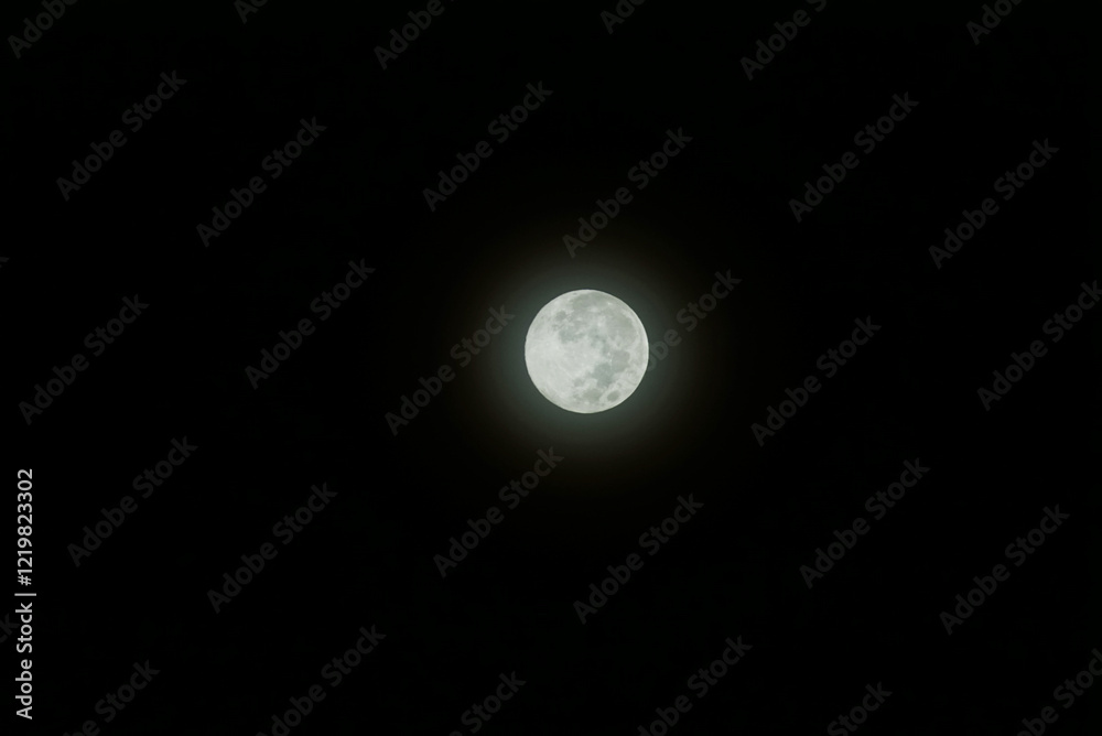 Beautiful bright full moon in December Beautiful bright full moon in December