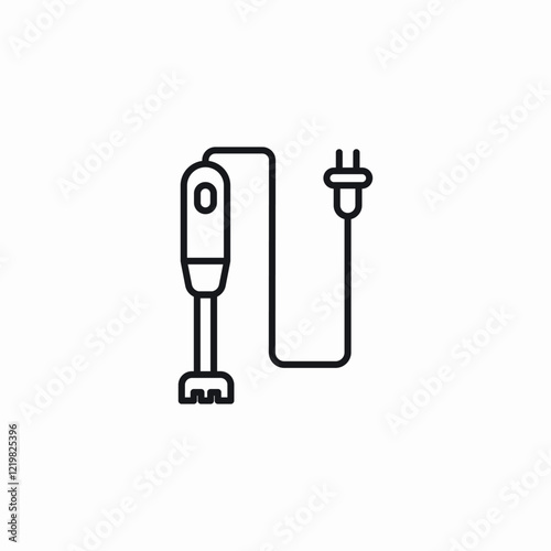 hand mixer icon sign vector