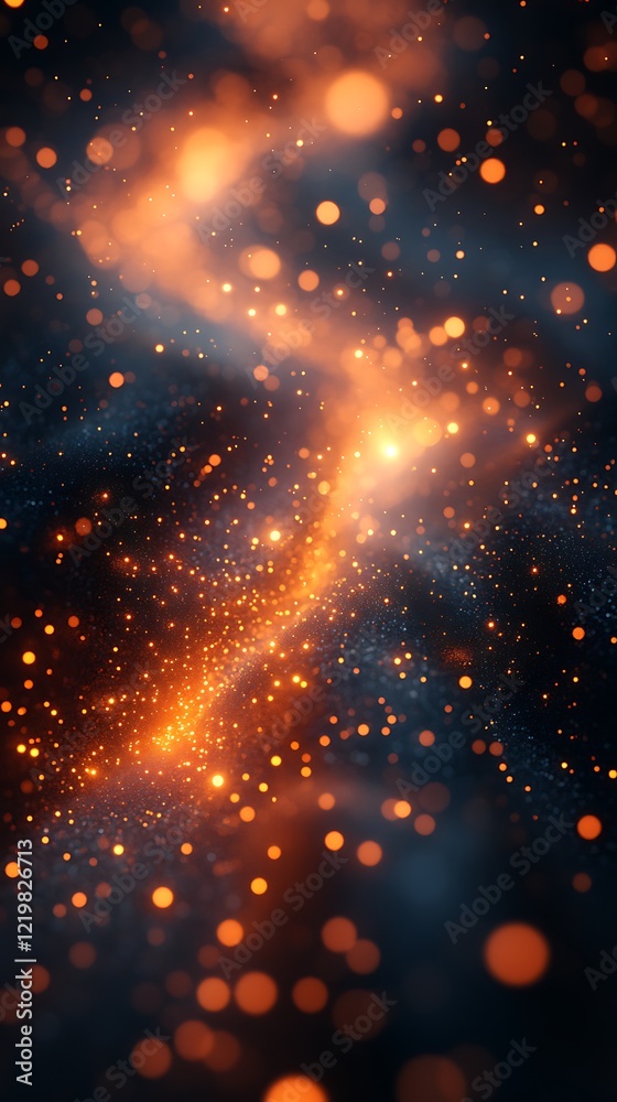 Obraz premium Abstract Light Particle Stream Creating Stunning Energy Flow Across Cosmic Space Visualization Picture
