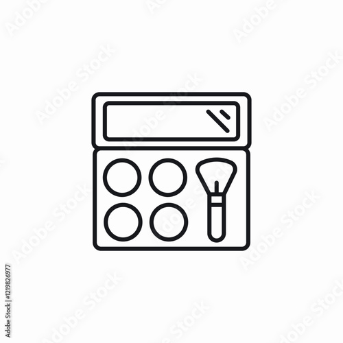 powder makeup palette icon sign vector