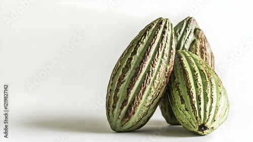Wallpaper Mural Fresh cacao pods on white background, food industry Torontodigital.ca