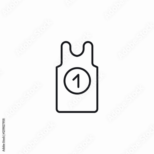 stamped tank top icon sign vector