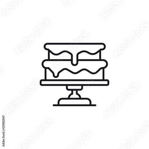 syrup cake icon sign vector