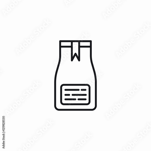 tea bag icon sign vector