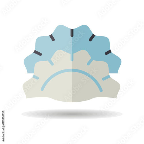 Two dumplings, potstickers or jiaozi vector icon