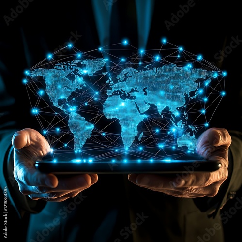 Digital Global Internet Network Connection Technology Concept