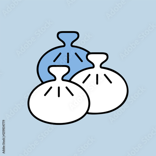 Khinkali vector icon. Fast food sign
