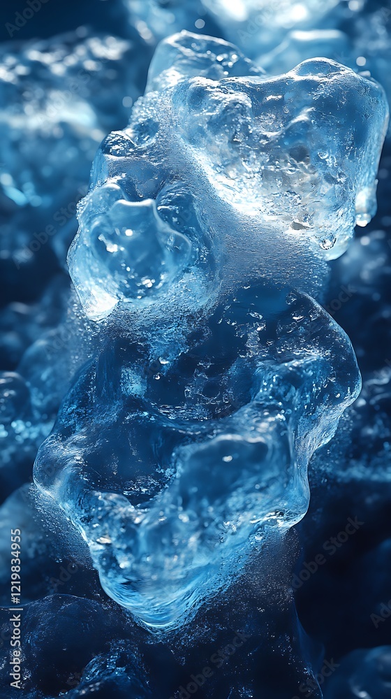 Magnificent Ice Formation Radiating Light During Captivating Sunset Landscape Photo Magnificent Ice Formation Radiating Light During Captivating Sunset Landscape Photo