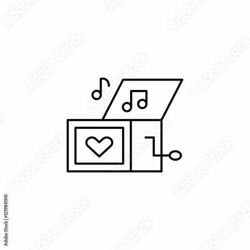 music box icon sign vector