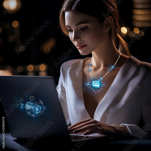 Professional Network Security and Digital Crime Protection Concept