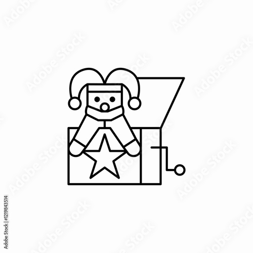 surprise toy box icon sign vector