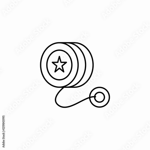 yo yo toy icon sign vector