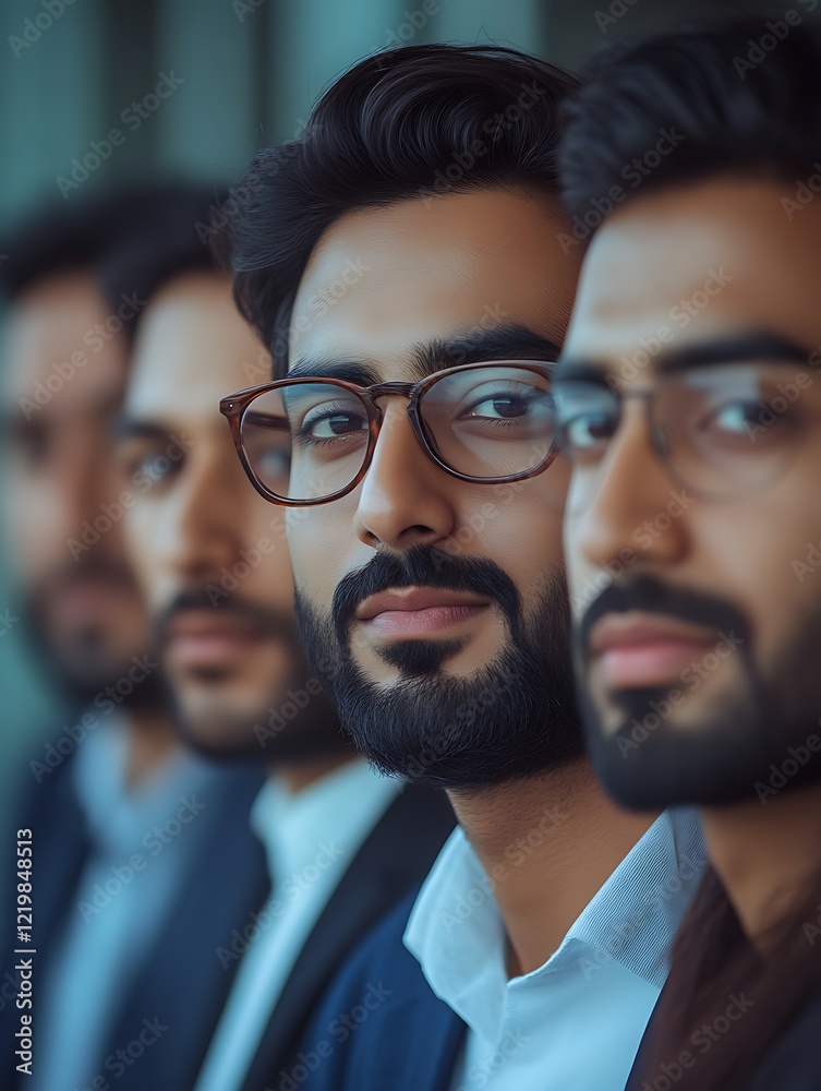 Confident Men in Suits: A Serene Professional Portrait Confident Men in Suits: A Serene Professional Portrait