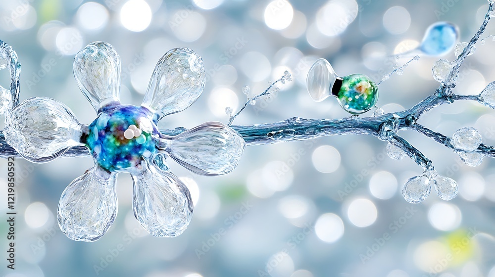 Fototapeta premium Colorful crystal flower