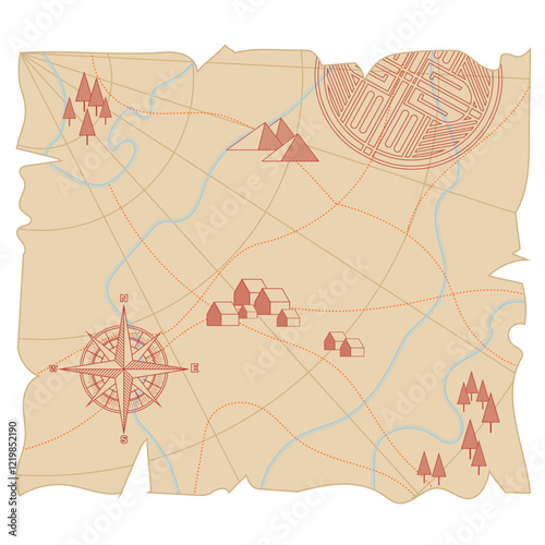 Design Elements for the Treasure Map and Treasure Hunts of the Age of Sailing