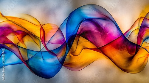 Abstract Colorful Waves Dig...