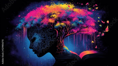 Neon Tree of Knowledge Digi...
