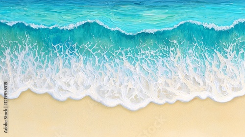 Textured Turquoise Ocean Wa...