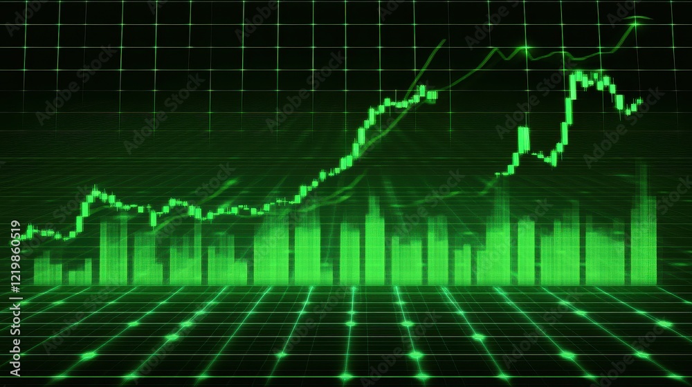 Business performance background with a rising stock chart, economic data, and financial trends, clean and professional, [stock chart, business], [business performance] 