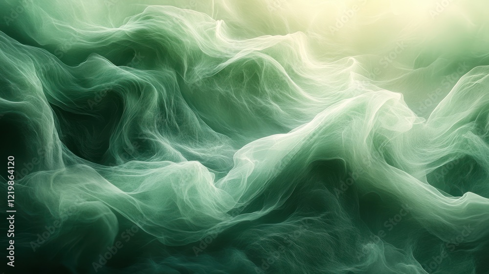Fototapeta premium Emerald Green Gradient Ethereal Background Spring Nature Wallpaper Texture
