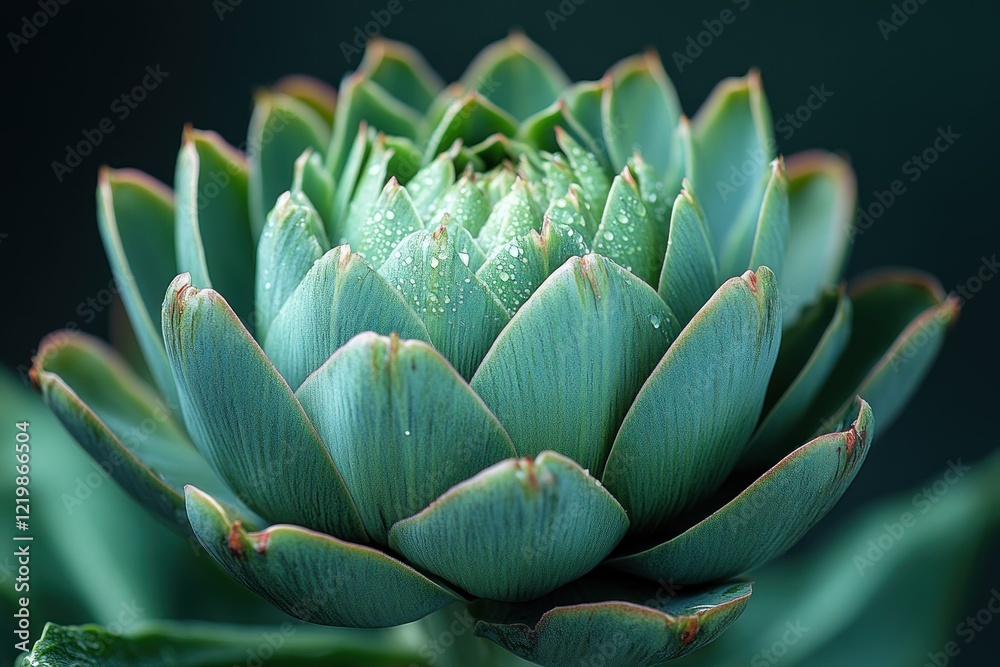 Fresh Artichoke Top-Down View Green Leaves Clean White Background Minimalist Botanical Photography Fresh Artichoke Top-Down View Green Leaves Clean White Background Minimalist Botanical Photography