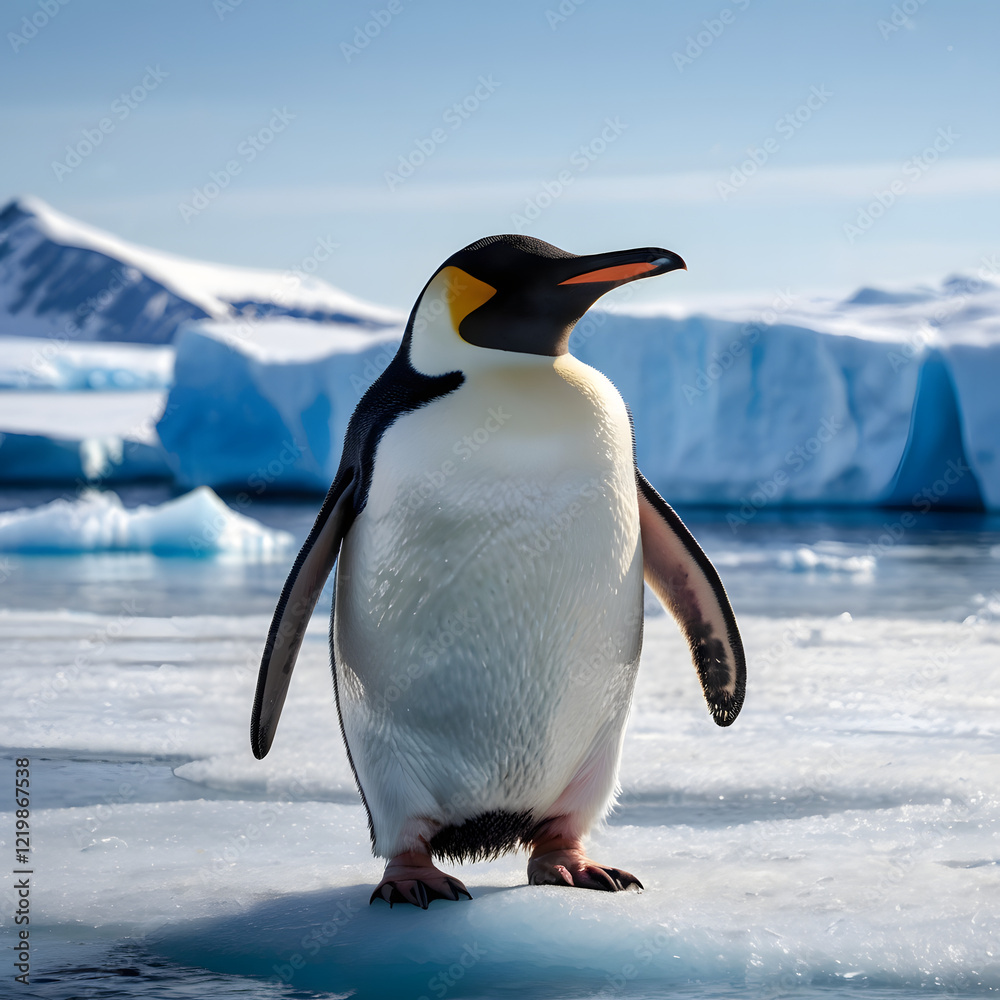 Obraz premium emperor penguin in polar regions