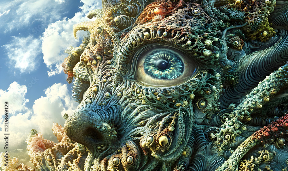 Fototapeta premium Out-of-body experience woman.AI generated. 