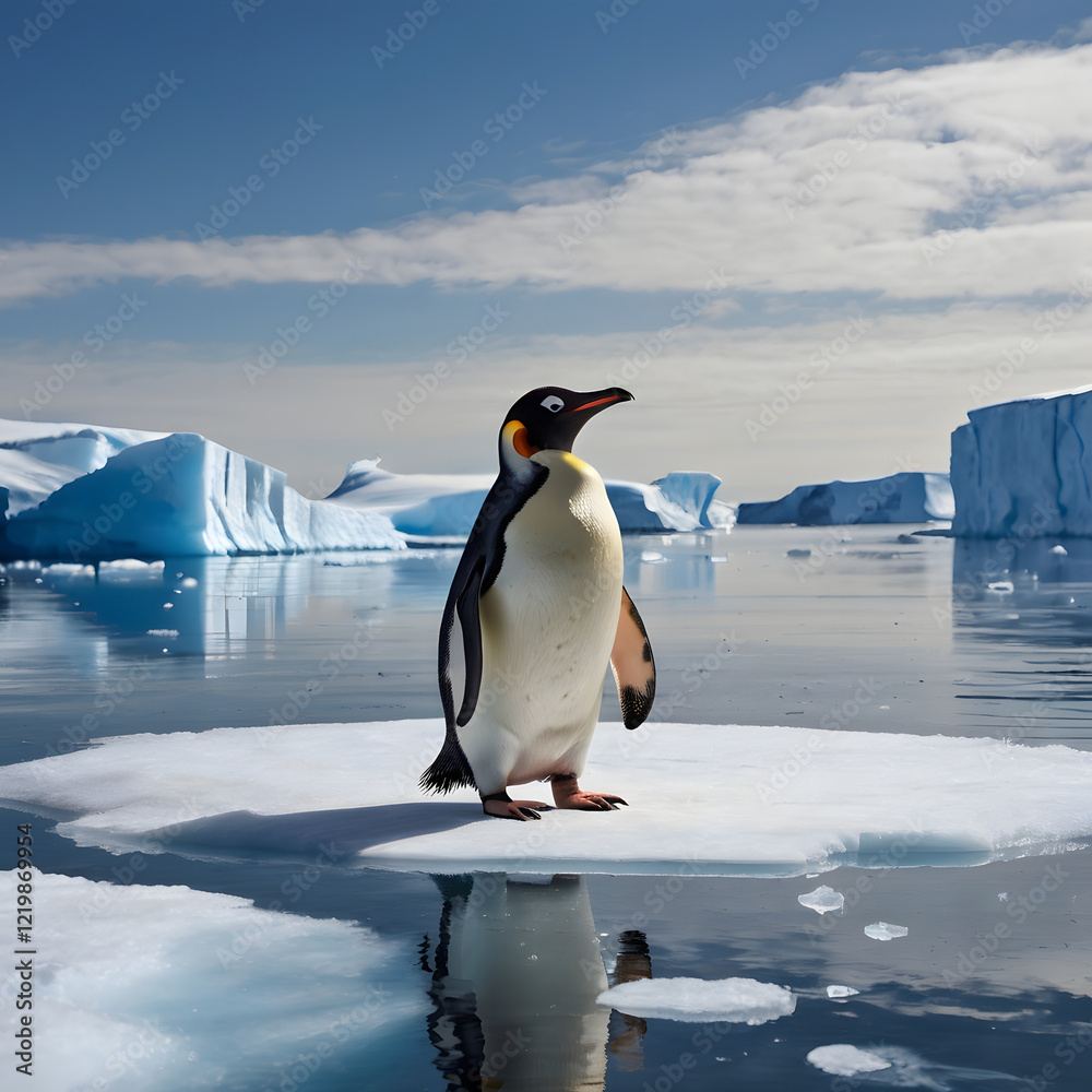 Fototapeta premium penguin in polar regions