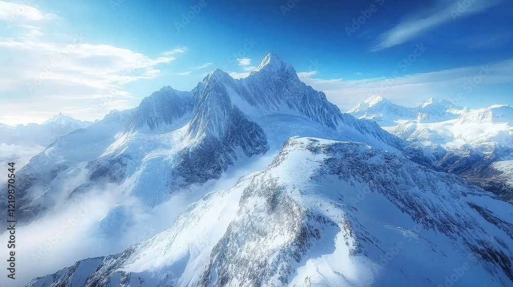 Obraz premium Glacier top view, beautiful background.