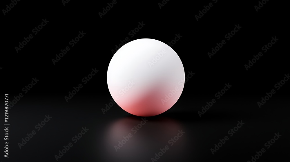 Abstract 3d Render of a Red and White Gradient Sphere