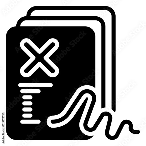Cancelation icon, glyph icon style