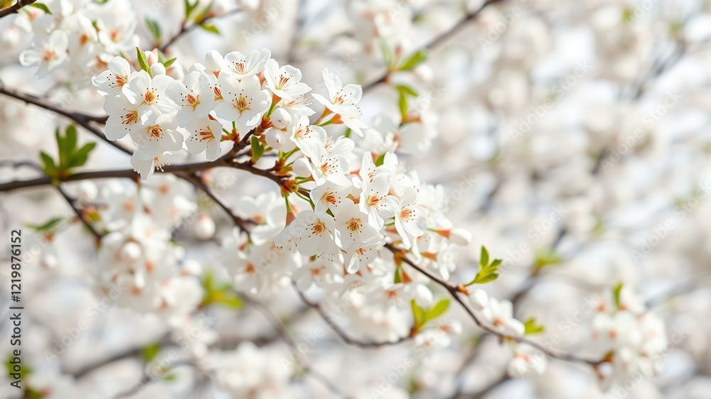 Almond Blossom Dance: Nature's Symphony on White Almond Blossom Dance: Nature's Symphony on White