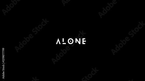 A minimalist black background with the word 