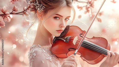 woman playing violin