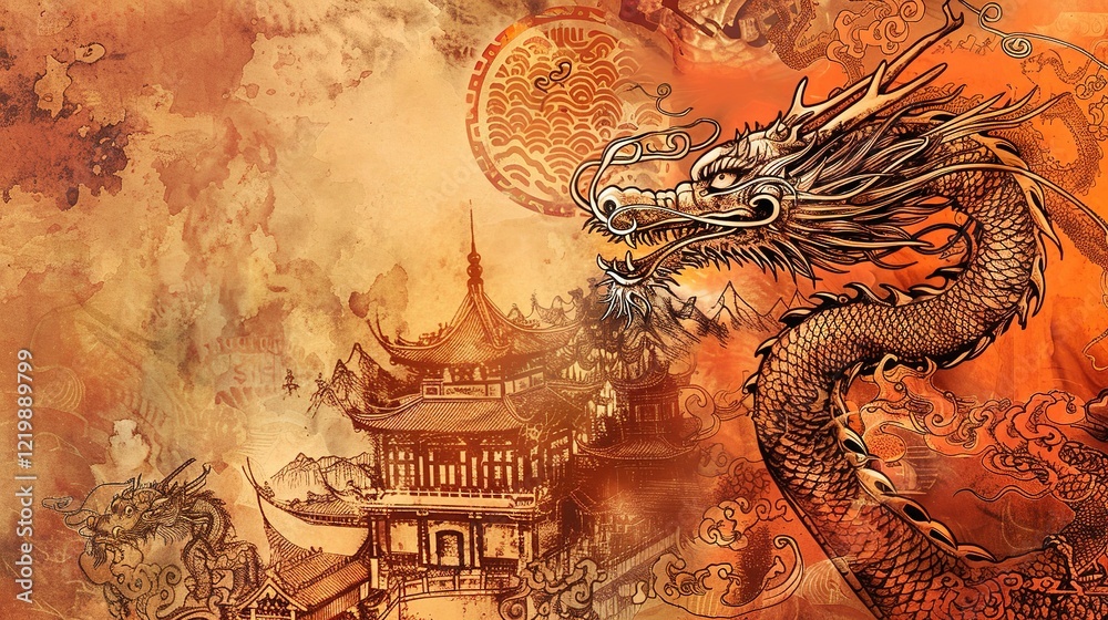 Fototapeta premium _Freepik_chinese_dragon_ancient_chinese_architecture_