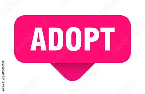 adopt sticker. adopt sign on transparent background