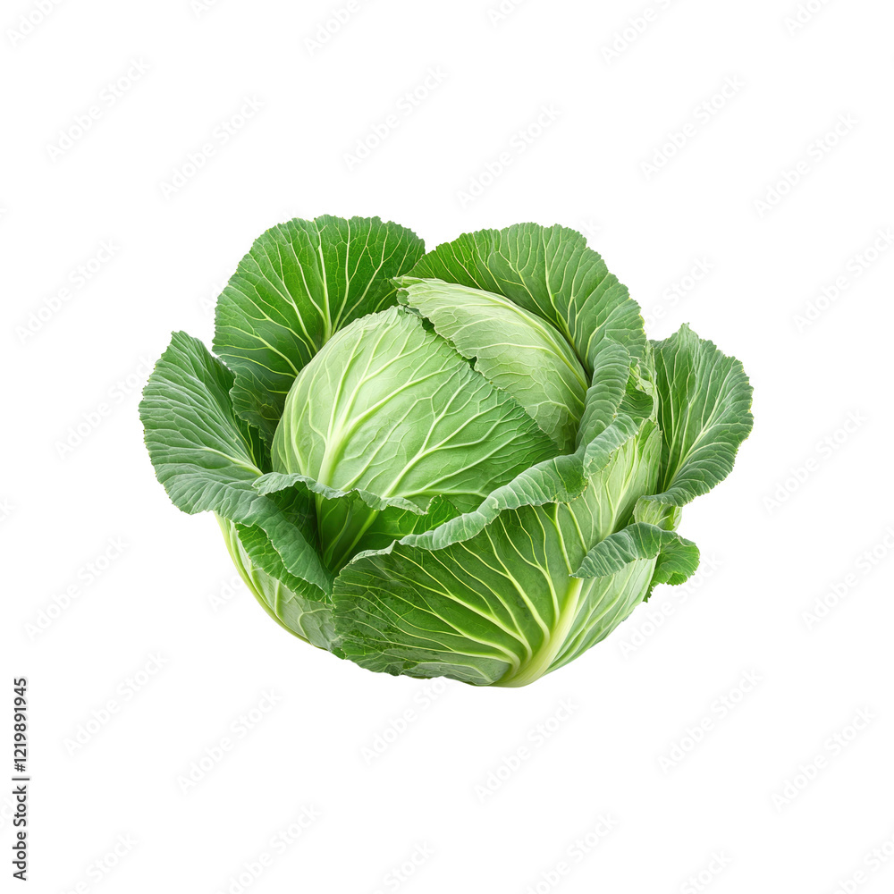 Fresh Green Cabbage Isolated on Transparent Background Fresh Green Cabbage Isolated on Transparent Background